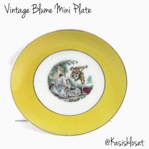 Blume Vintage Mini Plate Porcelain Thin Gold Accented Retro Classic